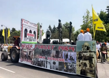 khalistan rally खालिस्तानी समर्थकों ने निकली रैली, इंदिरा गांधी की हत्या पर निकाली झांकी