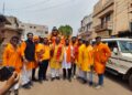 कुम्हारी में विशाल भव्य शोभा यात्रा का आयोजन विश्व हिंदू परिषद बजरंग दल के द्वारा किया गया